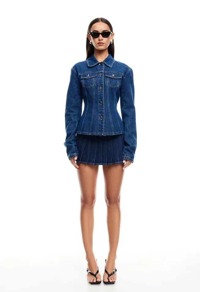 Shorts Women Lioness Fashion RIDER MINI SKORT Blue Denim Shorts Women Lioness Fashion RIDER MINI SKORT Blue Denim