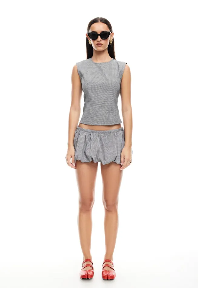Shorts Women Lioness Fashion UN TUTU MINI SKORT Onyx Gingham Shorts Women Lioness Fashion UN TUTU MINI SKORT Onyx Gingham