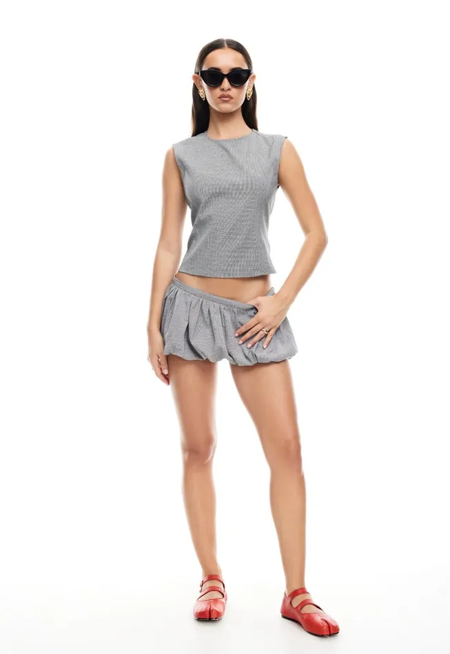 Shorts Women Lioness Fashion UN TUTU MINI SKORT Onyx Gingham Shorts Women Lioness Fashion UN TUTU MINI SKORT Onyx Gingham