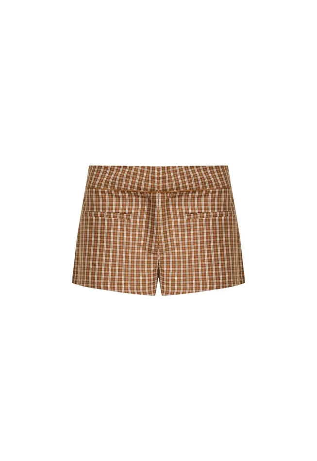 Shorts Women Lioness Fashion UNTAMED SHORT Chocolate Check Shorts Women Lioness Fashion UNTAMED SHORT Chocolate Check