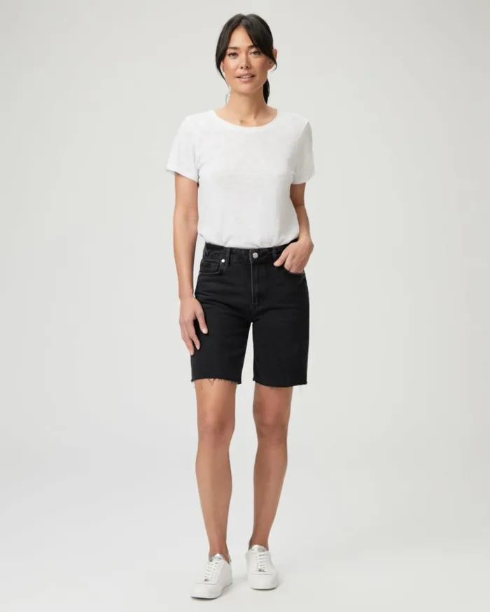 Shorts Women PAIGE Sammy Short 8211 Fade To Black Distressed