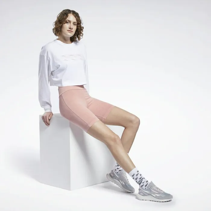 Shorts Womens Reebok Classics Natural Dye Legging Shorts Frost Berry