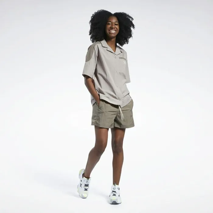Shorts Womens Reebok Classics Resort Shorts Trek Grey