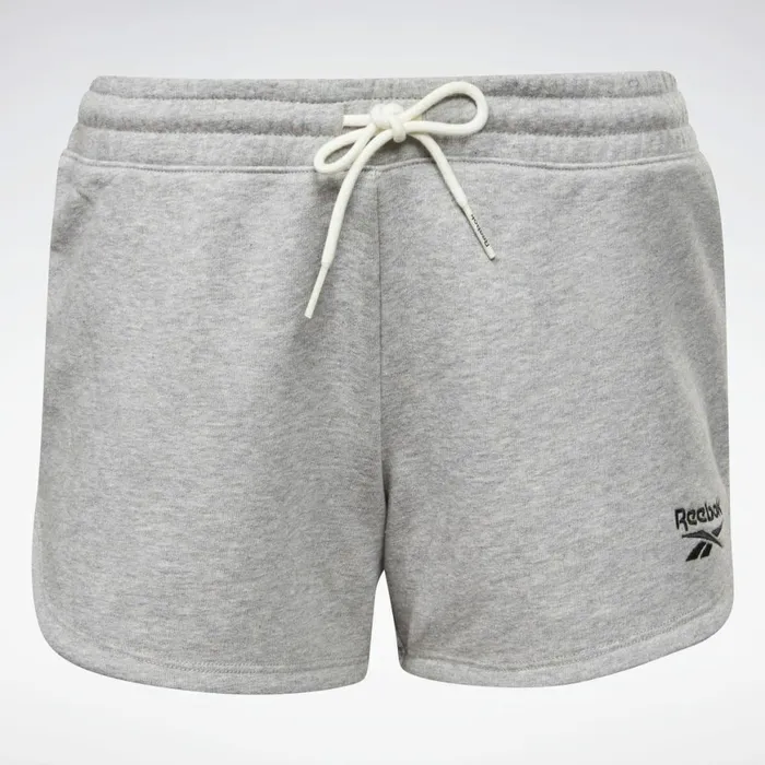 Shorts Womens Reebok Identity French Terry Shorts Medium Grey Heather