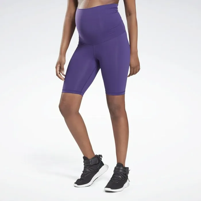 Shorts Womens Reebok Maternity Bike Shorts Dark Orchid