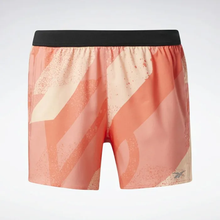 Shorts Womens Reebok Run Essentials Allover Print Shorts Twisted Coral