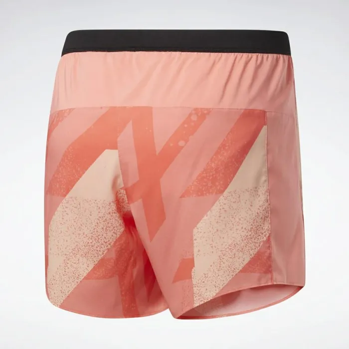 Shorts Womens Reebok Run Essentials Allover Print Shorts Twisted Coral