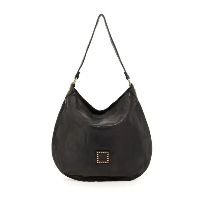 ShoulderHobo Bag Women Campomaggi Agata Black ShoulderHobo Bag Women Campomaggi Agata Black