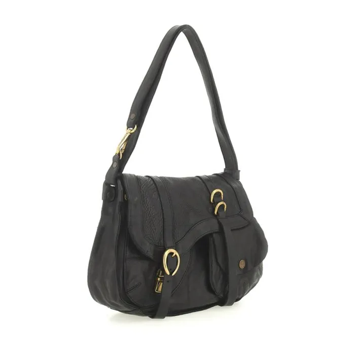 ShoulderHobo Bag Women Campomaggi Arya Black ShoulderHobo Bag Women Campomaggi Arya Black