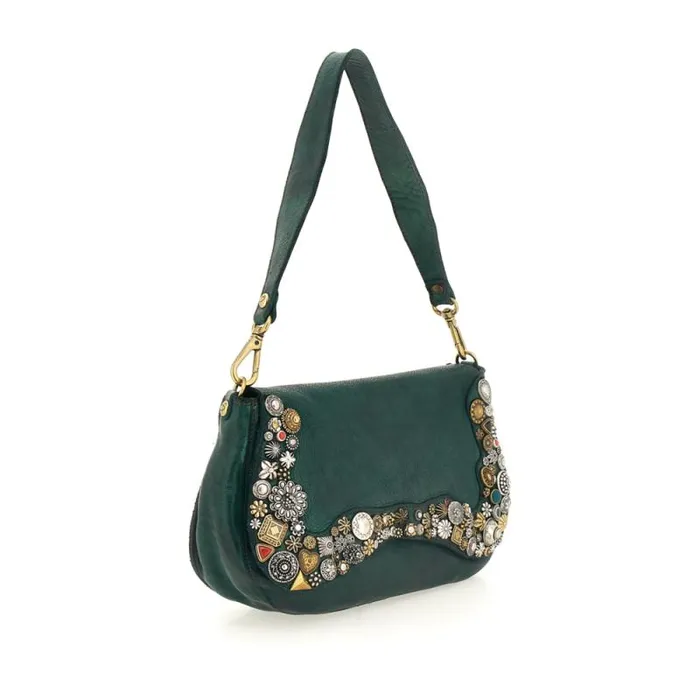 ShoulderHobo Bag Women Campomaggi Bella Di Notte Green ShoulderHobo Bag Women Campomaggi Bella Di Notte Green