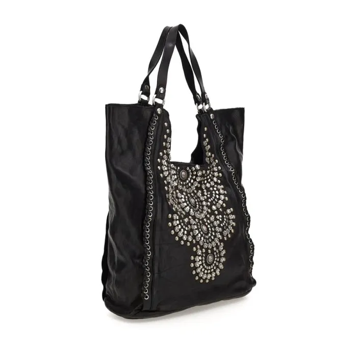 ShoulderHobo Bag Women Campomaggi Camelia Black ShoulderHobo Bag Women Campomaggi Camelia Black