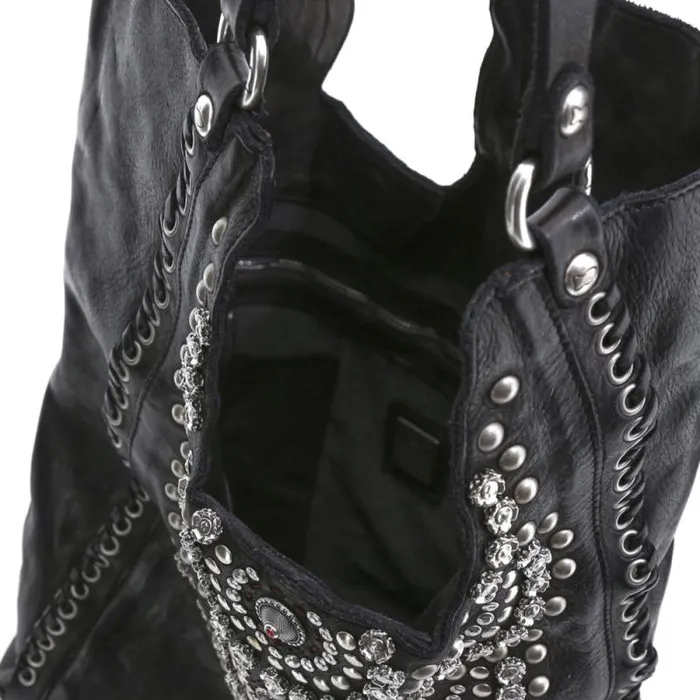 ShoulderHobo Bag Women Campomaggi Camelia Black ShoulderHobo Bag Women Campomaggi Camelia Black
