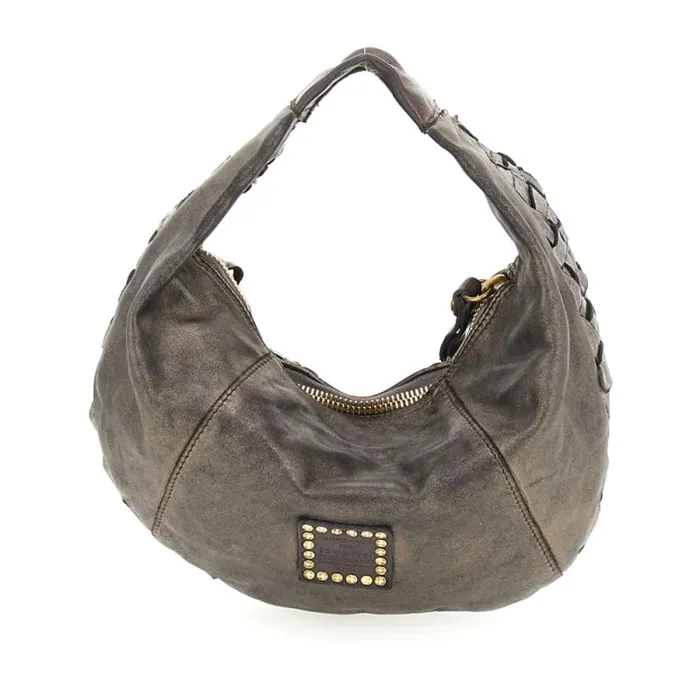 ShoulderHobo Bag Women Campomaggi Edera Lux Grey
