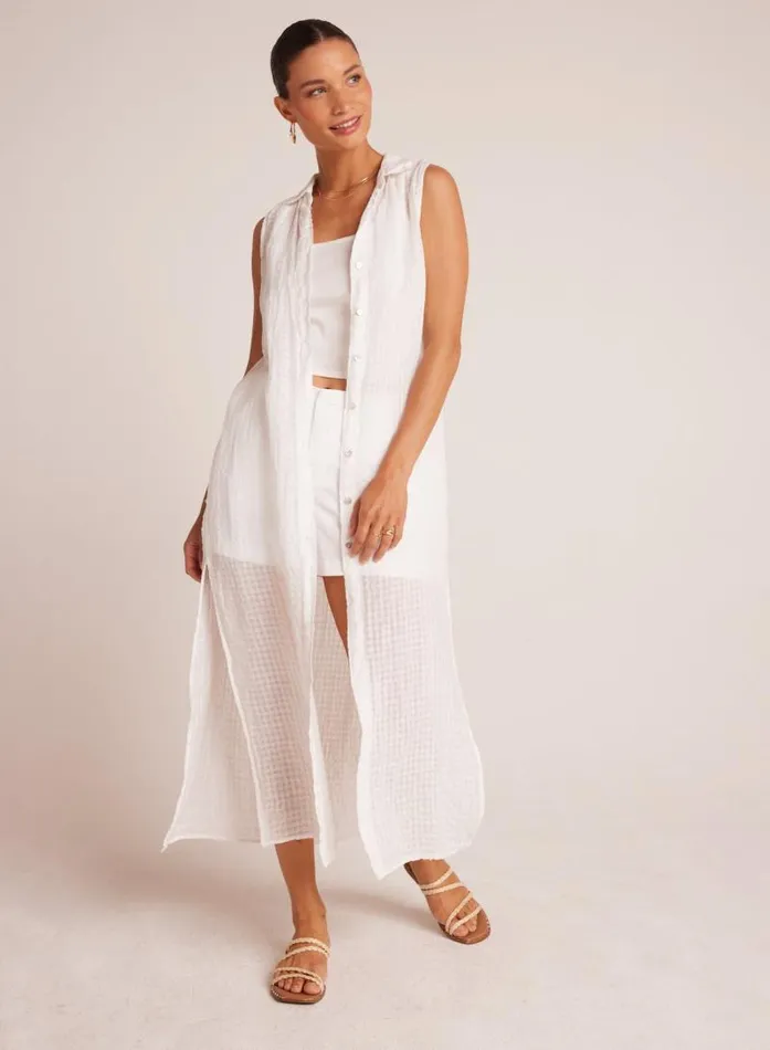 Side Slit Duster Dress 8211 White Women Bella Dahl Maxi Dresses Side Slit Duster Dress 8211 White Women Bella Dahl Maxi Dresses