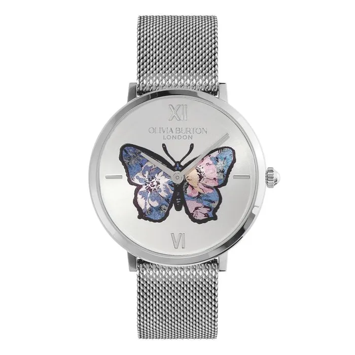 Signature Watches Women Olivia Burton 35mm Butterfly Ultra Slim Silver Mesh Watch Signature Watches Women Olivia Burton 35mm Butterfly Ultra Slim Silver Mesh Watch