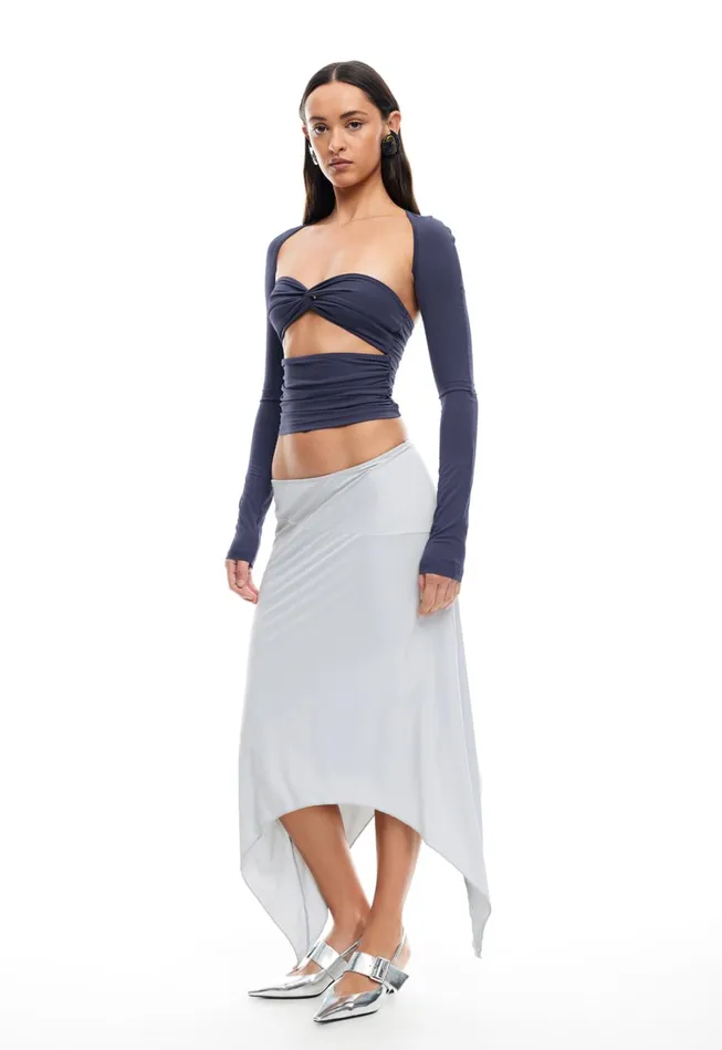 Skirts Women Lioness Fashion CHERIE MIDI SKIRT Smoke