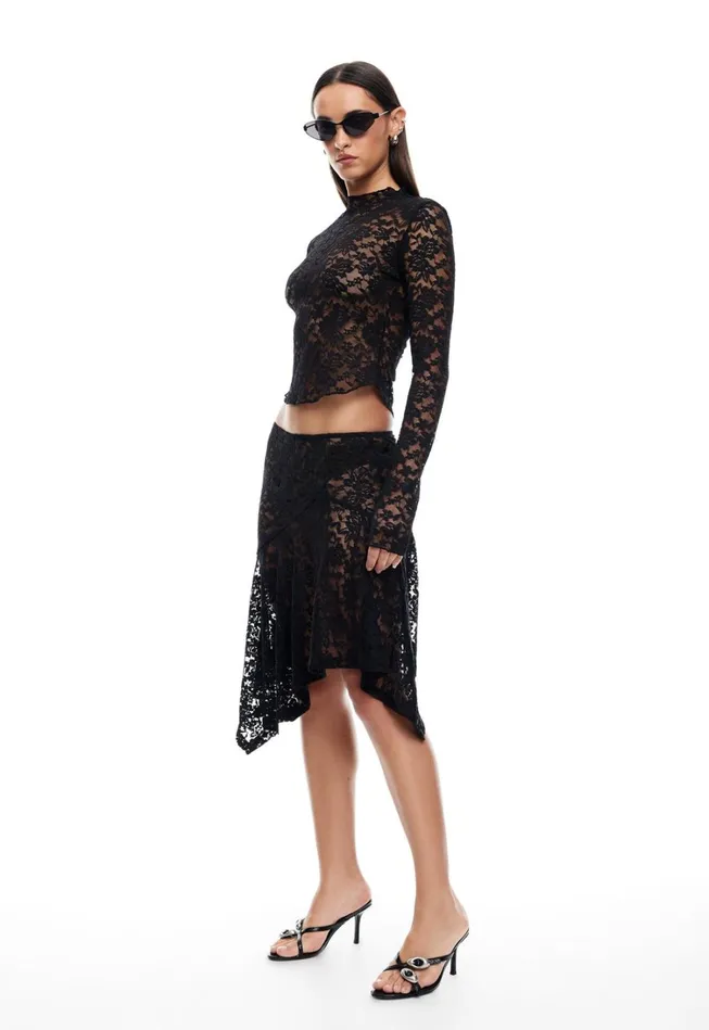 Skirts Women Lioness Fashion HAMPTONS MIDI SKIRT Onyx Skirts Women Lioness Fashion HAMPTONS MIDI SKIRT Onyx