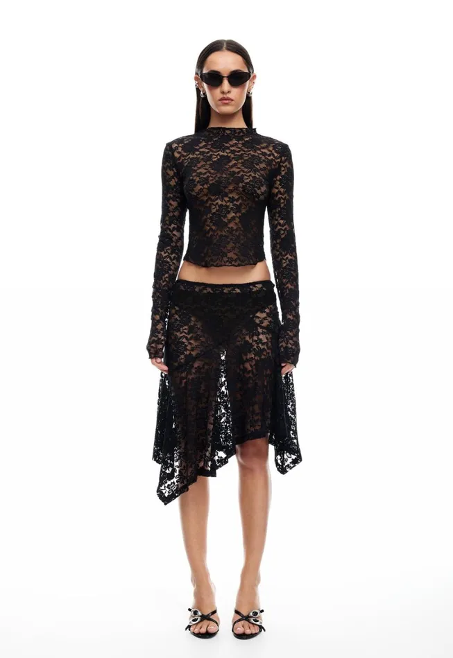 Skirts Women Lioness Fashion HAMPTONS MIDI SKIRT Onyx Skirts Women Lioness Fashion HAMPTONS MIDI SKIRT Onyx