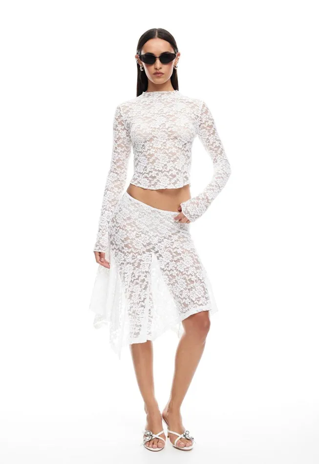 Skirts Women Lioness Fashion HAMPTONS MIDI SKIRT Porcelain Skirts Women Lioness Fashion HAMPTONS MIDI SKIRT Porcelain