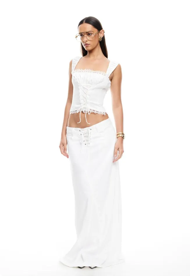Skirts Women Lioness Fashion PALMER MAXI SKIRT Porcelain Skirts Women Lioness Fashion PALMER MAXI SKIRT Porcelain