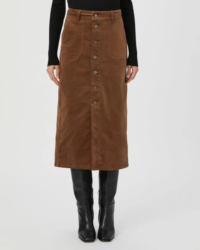 Skirts Women PAIGE Meadow Midi Skirt 8211 Maple Brown Skirts Women PAIGE Meadow Midi Skirt 8211 Maple Brown