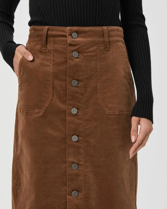 Skirts Women PAIGE Meadow Midi Skirt 8211 Maple Brown Skirts Women PAIGE Meadow Midi Skirt 8211 Maple Brown