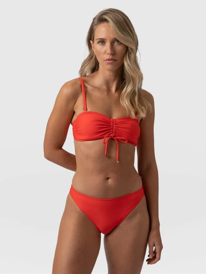 Skye Bandeau Bikini Top 8211 Red Red Women Saint And Sofia Swimwear