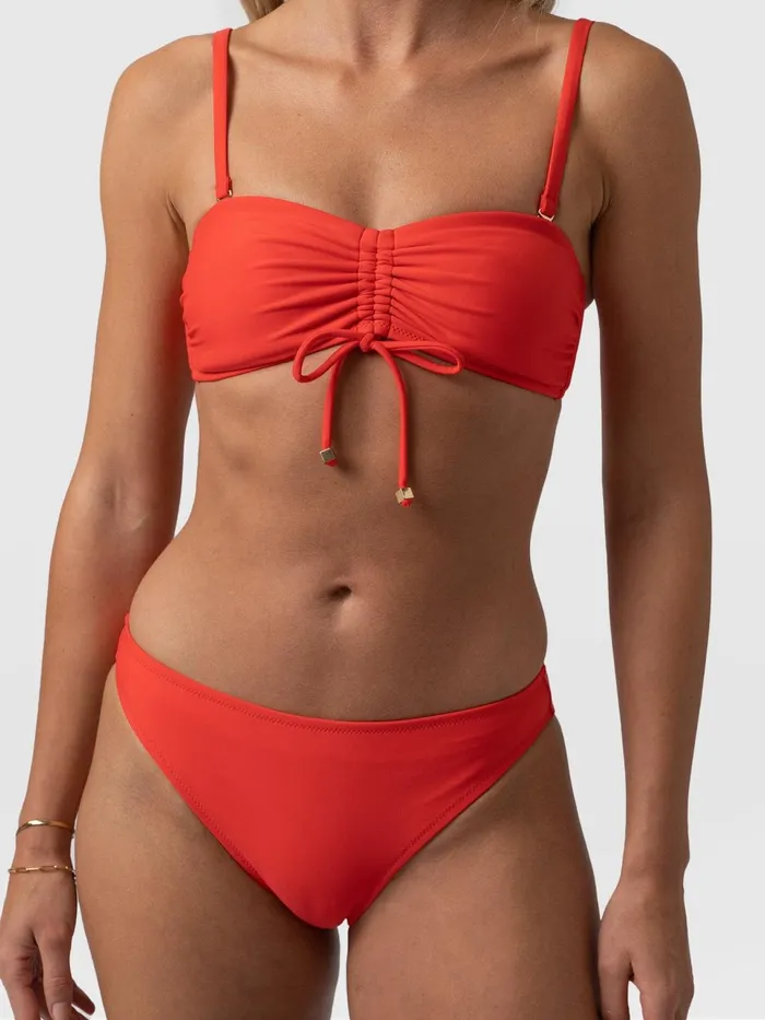 Skye Bandeau Bikini Top 8211 Red Red Women Saint And Sofia Swimwear
