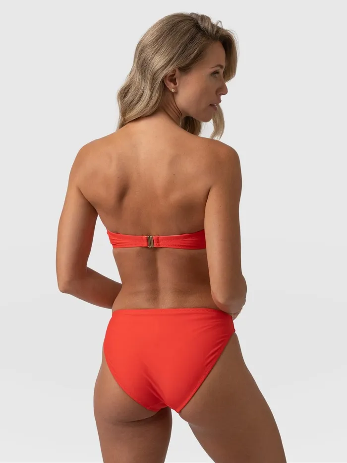 Skye Bandeau Bikini Top 8211 Red Red Women Saint And Sofia Swimwear