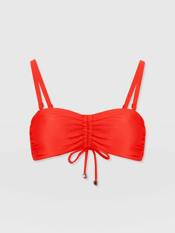 Skye Bandeau Bikini Top 8211 Red Red Women Saint And Sofia Swimwear