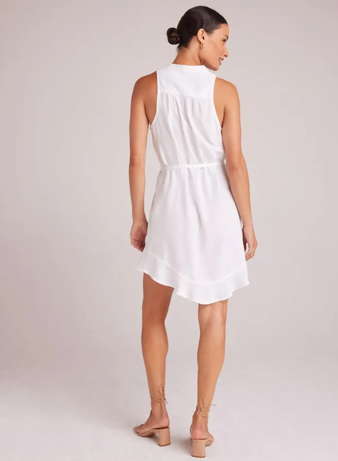 Sleeveless Ruffle Hem Placket Dress 8211 White Women Bella Dahl Mini Dresses Sleeveless Ruffle Hem Placket Dress 8211 White Women Bella Dahl Mini Dresses