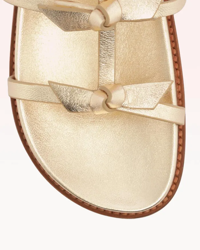 Slim Lolita Sport Sandal Golden 8211 Gold Flat Sandals 8211 Luxury Comfortable Sandals Golden Women Alexandre Birman Flats