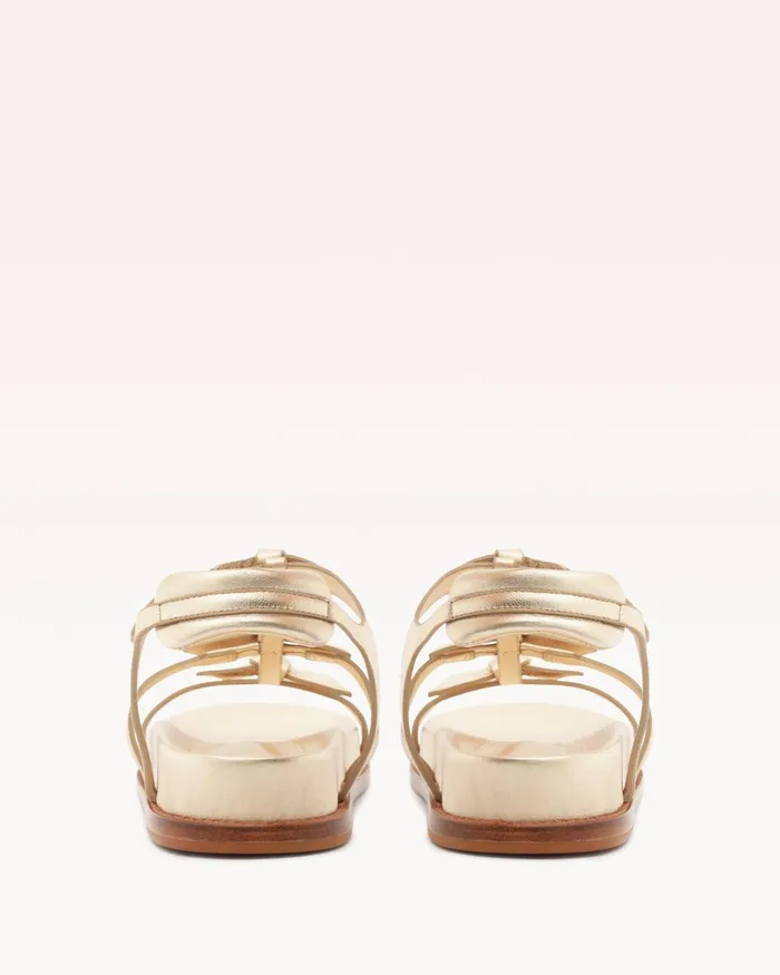Slim Lolita Sport Sandal Golden 8211 Gold Flat Sandals 8211 Luxury Comfortable Sandals Golden Women Alexandre Birman Flats