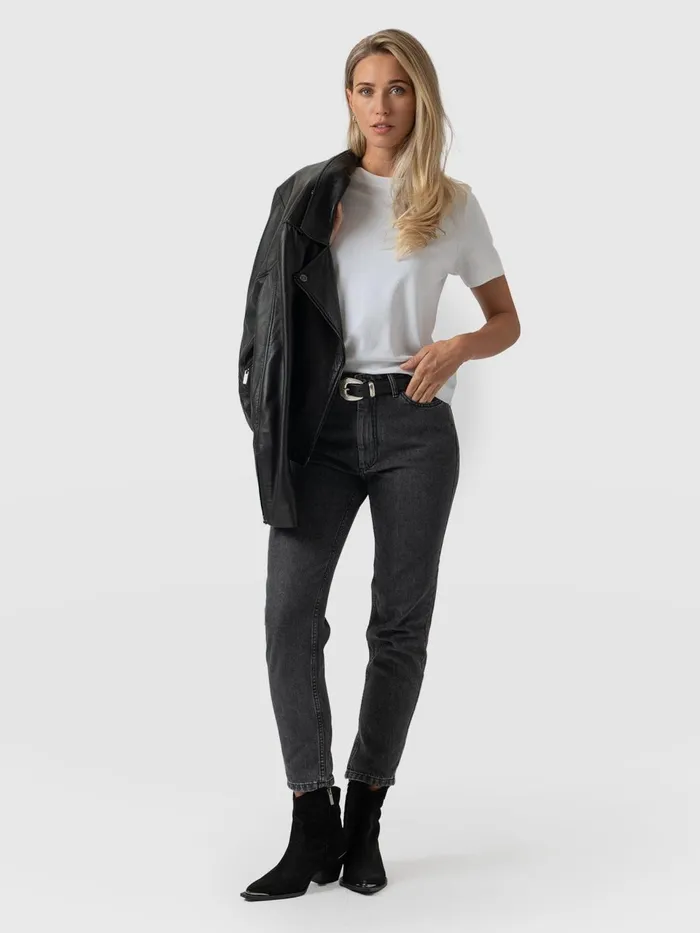 Slim Mom Jeans 8211 Black Black Women Saint And Sofia Denim and Jeans