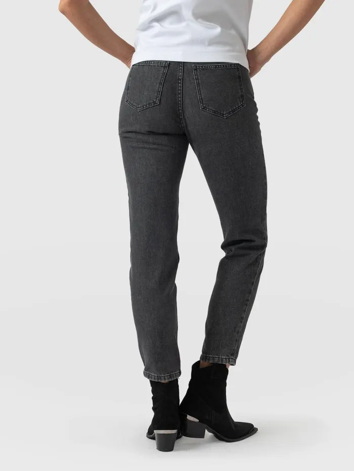 Slim Mom Jeans 8211 Black Black Women Saint And Sofia Denim and Jeans