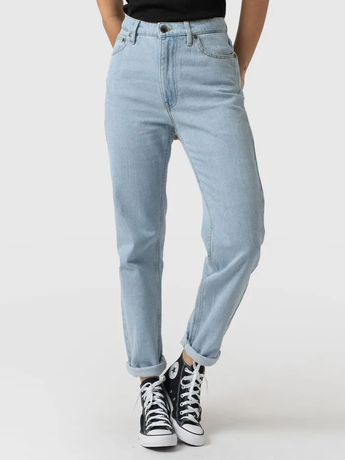 Slim Mom Jeans 8211 Pale Blue Pale Blue Women Saint And Sofia Denim and Jeans