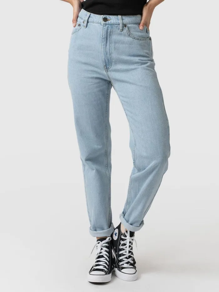 Slim Mom Jeans 8211 Pale Blue Pale Blue Women Saint And Sofia Denim and Jeans