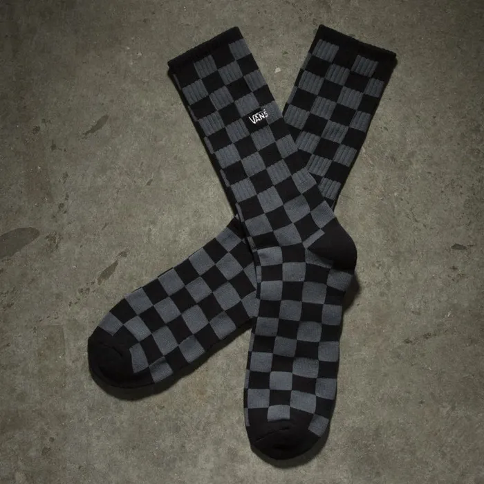 Socks Men Vans Checkerboard Crew Sock Blackcharcoal Socks Men Vans Checkerboard Crew Sock Blackcharcoal