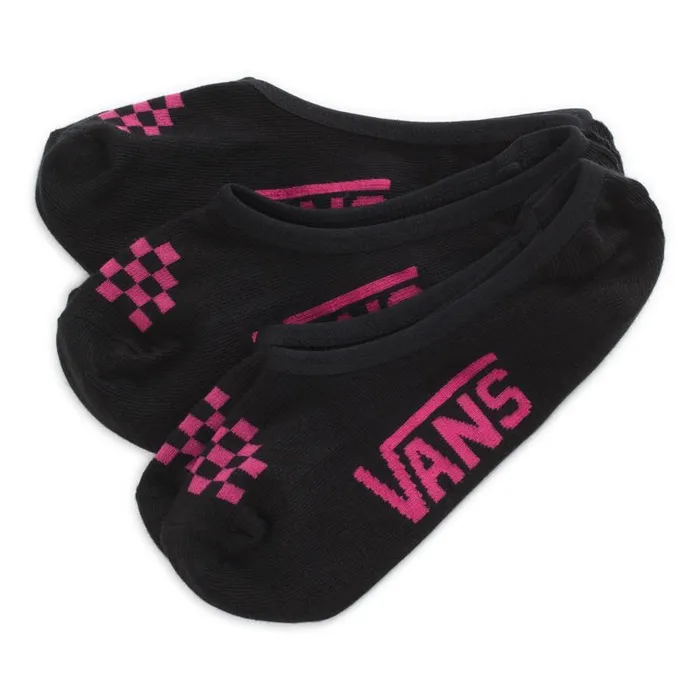 Socks Women Vans Canoodle Super No Show Socks 3 Pair Pack Black Pink