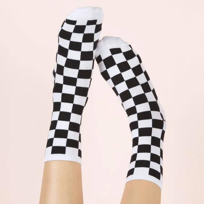 Socks Women Vans Ticker Sock Black Checkerboard