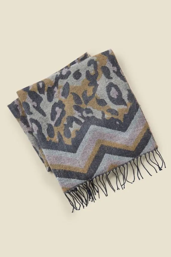Sosandar Amber Soft Grey Leopard Print Oversized Scarf Grey Women Hats Scarves and Gloves Sosandar Amber Soft Grey Leopard Print Oversized Scarf Grey Women Hats Scarves and Gloves