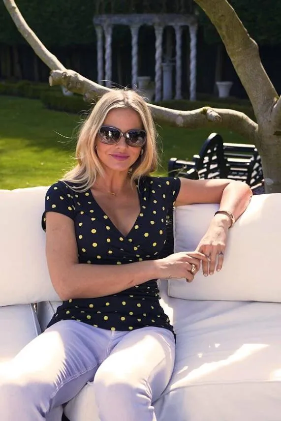 Sosandar Black and Yellow Spot Print Faux Wrap Top Black Yellow Women Tops