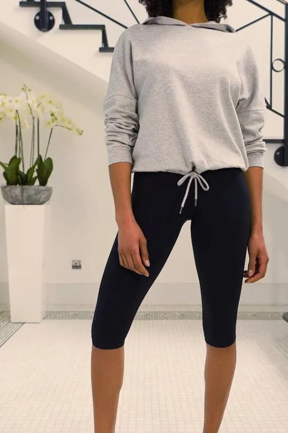 Sosandar Black High Waisted Body Sculpting 34 Length Activewear Leggings Black Women Activewear