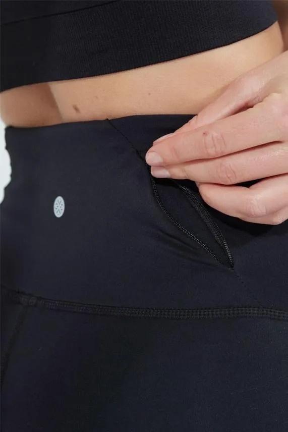 Sosandar Black Lasercut High Waisted Body Sculpting Activewear Leggings Black Women Activewear