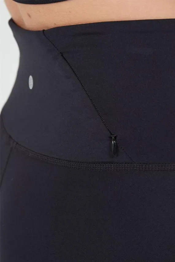 Sosandar Black Lasercut High Waisted Body Sculpting Activewear Leggings Black Women Activewear