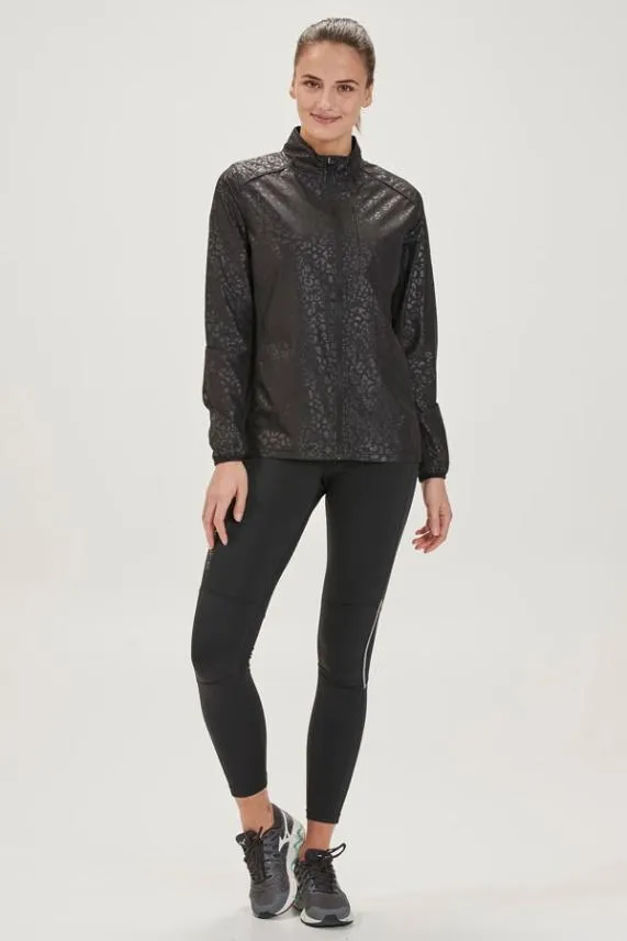 Sosandar Black Leopard Print Side Panel Activewear Jacket Black Women Activewear Sosandar Black Leopard Print Side Panel Activewear Jacket Black Women Activewear