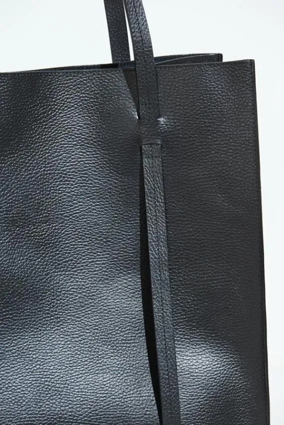 Sosandar Black Premium Leather Tote Bag Black Women Bags and Belts