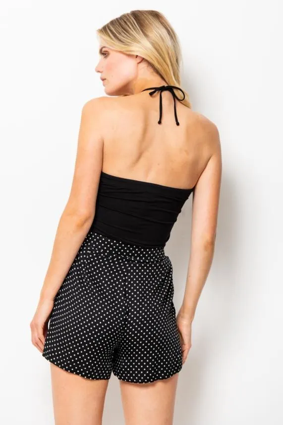 Sosandar Black Ruched Front Bandeau Top Black Women Tops