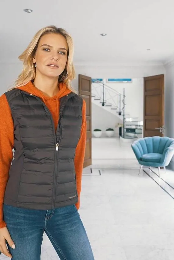 Sosandar Chocolate Brown Ultimate Hybrid Padded Gilet Chocolate Brown Women Activewear