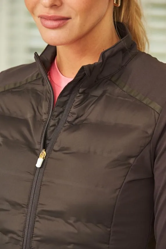 Sosandar Chocolate Brown Ultimate Hybrid Padded Jacket Chocolate Brown Women Activewear